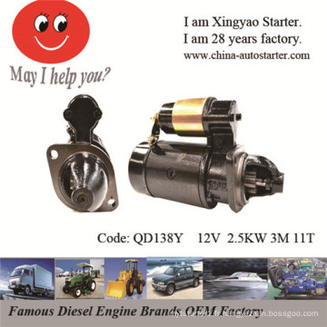 Quanchai Diesel Engine Starter OEM Factory (QD138Y)